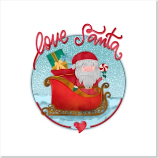 Love Santa Christmas design Posters and Art